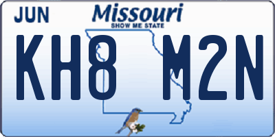 MO license plate KH8M2N