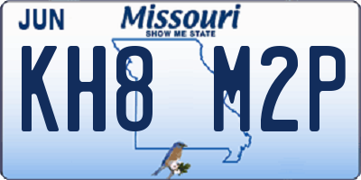 MO license plate KH8M2P
