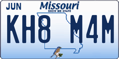 MO license plate KH8M4M