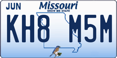 MO license plate KH8M5M