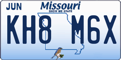 MO license plate KH8M6X