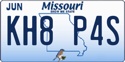 MO license plate KH8P4S