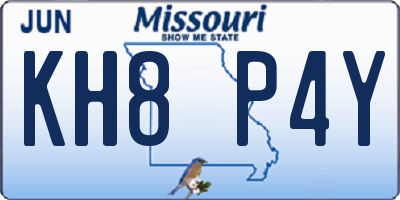 MO license plate KH8P4Y