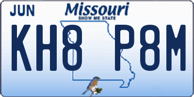 MO license plate KH8P8M
