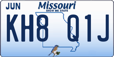 MO license plate KH8Q1J