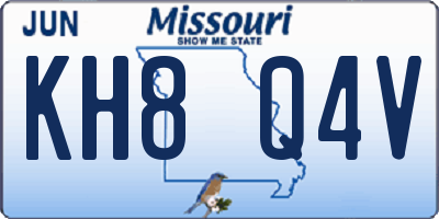 MO license plate KH8Q4V