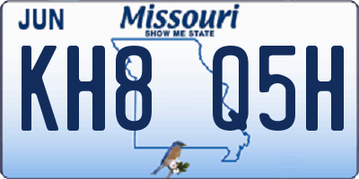 MO license plate KH8Q5H