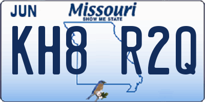 MO license plate KH8R2Q