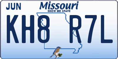 MO license plate KH8R7L