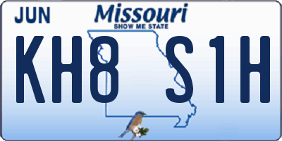 MO license plate KH8S1H