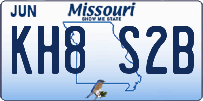 MO license plate KH8S2B