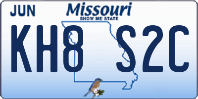 MO license plate KH8S2C