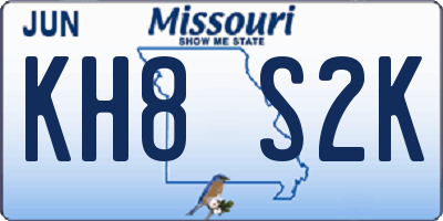 MO license plate KH8S2K