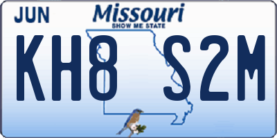 MO license plate KH8S2M