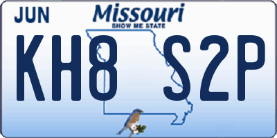 MO license plate KH8S2P