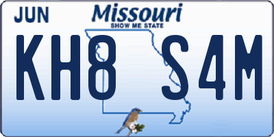 MO license plate KH8S4M