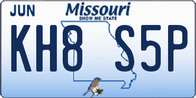 MO license plate KH8S5P