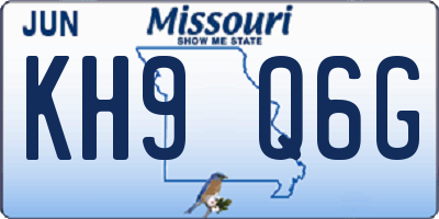 MO license plate KH9Q6G