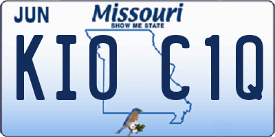 MO license plate KI0C1Q