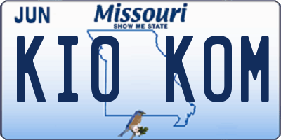 MO license plate KI0K0M