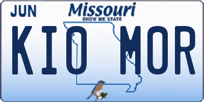 MO license plate KI0M0R