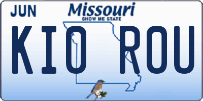 MO license plate KI0R0U