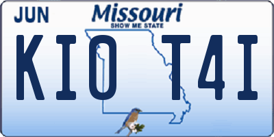 MO license plate KI0T4I