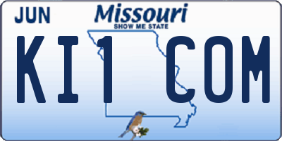 MO license plate KI1C0M