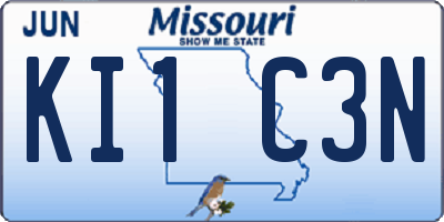 MO license plate KI1C3N