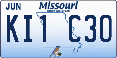 MO license plate KI1C3O