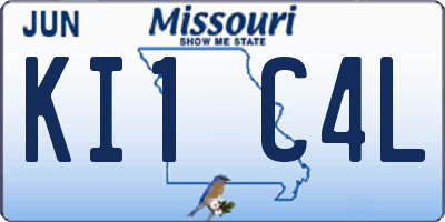 MO license plate KI1C4L