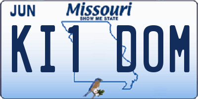 MO license plate KI1D0M