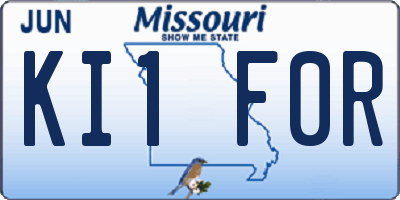 MO license plate KI1F0R