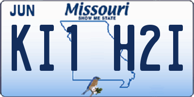 MO license plate KI1H2I