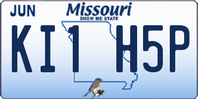 MO license plate KI1H5P
