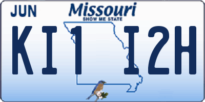 MO license plate KI1I2H