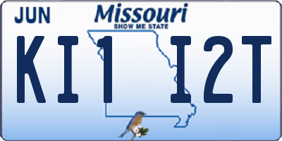 MO license plate KI1I2T