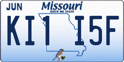 MO license plate KI1I5F