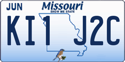 MO license plate KI1J2C