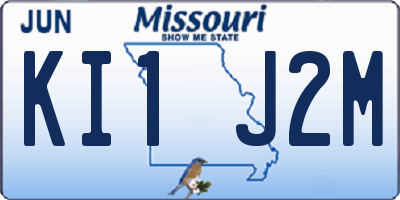 MO license plate KI1J2M