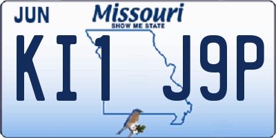 MO license plate KI1J9P