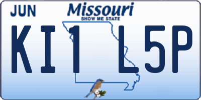 MO license plate KI1L5P