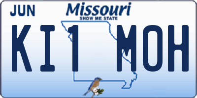 MO license plate KI1M0H