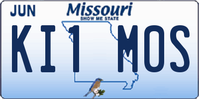 MO license plate KI1M0S