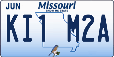 MO license plate KI1M2A