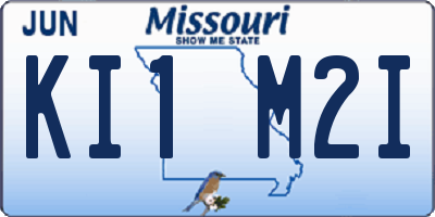 MO license plate KI1M2I