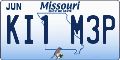 MO license plate KI1M3P