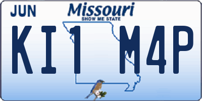 MO license plate KI1M4P