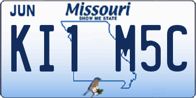 MO license plate KI1M5C