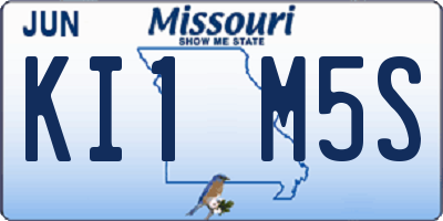 MO license plate KI1M5S
